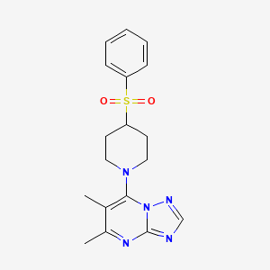 7-[4-(Benzenesulfonyl)piperidin-1-yl]-5,6-dimethyl-[1,2,4]triazolo[1,5-a]pyrimidine