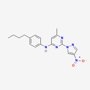 N-(4-butylphenyl)-6-methyl-2-(4-nitro-1H-pyrazol-1-yl)pyrimidin-4-amine