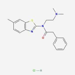 molecular formula C20H24ClN3OS B2842354 N-(2-(dimethylamino)ethyl)-N-(6-methylbenzo[d]thiazol-2-yl)-2-phenylacetamide hydrochloride CAS No. 1321952-73-1