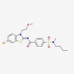 (Z)-N-(6-bromo-3-(2-methoxyethyl)benzo[d]thiazol-2(3H)-ylidene)-4-(N-butyl-N-methylsulfamoyl)benzamide