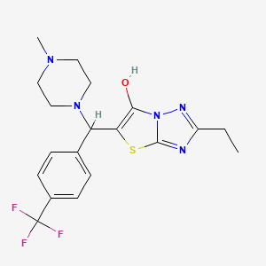 2-Ethyl-5-((4-methylpiperazin-1-yl)(4-(trifluoromethyl)phenyl)methyl)thiazolo[3,2-b][1,2,4]triazol-6-ol