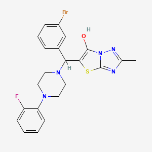 5-((3-Bromophenyl)(4-(2-fluorophenyl)piperazin-1-yl)methyl)-2-methylthiazolo[3,2-b][1,2,4]triazol-6-ol