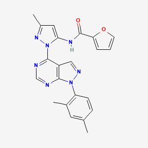 N-(1-(1-(2,4-dimethylphenyl)-1H-pyrazolo[3,4-d]pyrimidin-4-yl)-3-methyl-1H-pyrazol-5-yl)furan-2-carboxamide