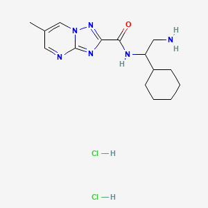 N-(2-Amino-1-cyclohexylethyl)-6-methyl-[1,2,4]triazolo[1,5-a]pyrimidine-2-carboxamide;dihydrochloride