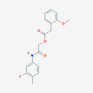 [2-(3-Fluoro-4-methylanilino)-2-oxoethyl] 2-(2-methoxyphenyl)acetate