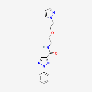 N-(2-(2-(1H-pyrazol-1-yl)ethoxy)ethyl)-2-phenyl-2H-1,2,3-triazole-4-carboxamide