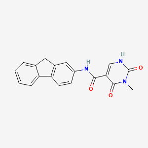 molecular formula C19H15N3O3 B2842429 N-(9H-fluoren-2-yl)-3-methyl-2,4-dioxo-1,2,3,4-tetrahydropyrimidine-5-carboxamide CAS No. 1396685-80-5