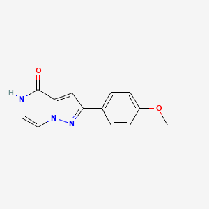 molecular formula C14H13N3O2 B2842436 2-(4-ethoxyphenyl)pyrazolo[1,5-a]pyrazin-4(5H)-one CAS No. 1338657-14-9