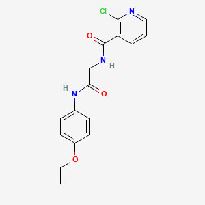 molecular formula C16H16ClN3O3 B2842449 2-[(2-chloropyridin-3-yl)formamido]-N-(4-ethoxyphenyl)acetamide CAS No. 1444621-71-9