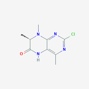 B2842464 (7S)-2-chloro-4,7,8-trimethyl-5,7-dihydropteridin-6-one CAS No. 2379583-81-8