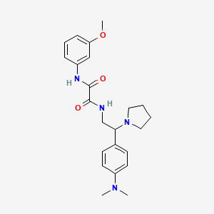 molecular formula C23H30N4O3 B2842479 N-{2-[4-(dimethylamino)phenyl]-2-(pyrrolidin-1-yl)ethyl}-N'-(3-methoxyphenyl)ethanediamide CAS No. 922937-43-7