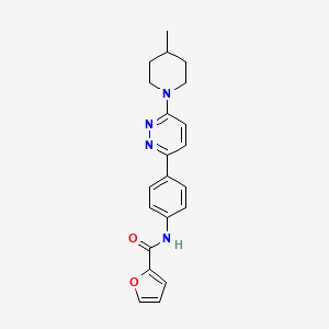 molecular formula C21H22N4O2 B2842500 N-{4-[6-(4-methylpiperidin-1-yl)pyridazin-3-yl]phenyl}furan-2-carboxamide CAS No. 899986-11-9