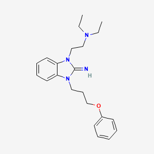 molecular formula C22H30N4O B2842544 N,N-diethyl-2-[2-imino-3-(3-phenoxypropyl)benzimidazol-1-yl]ethanamine CAS No. 885888-86-8