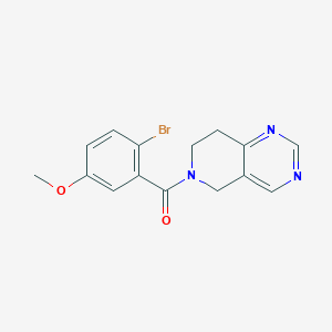 molecular formula C15H14BrN3O2 B2842556 6-(2-bromo-5-methoxybenzoyl)-5H,6H,7H,8H-pyrido[4,3-d]pyrimidine CAS No. 1797711-76-2