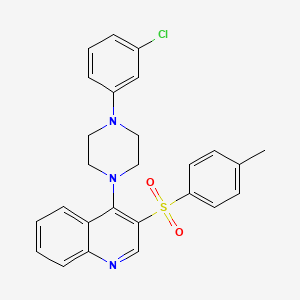 molecular formula C26H24ClN3O2S B2842576 4-(4-(3-Chlorophenyl)piperazin-1-yl)-3-tosylquinoline CAS No. 866864-11-1
