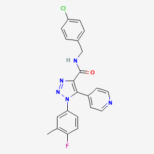 B2842578 N-(4-chlorobenzyl)-1-(4-fluoro-3-methylphenyl)-5-(pyridin-4-yl)-1H-1,2,3-triazole-4-carboxamide CAS No. 1251689-77-6