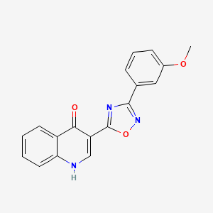 molecular formula C18H13N3O3 B2842591 3-(3-(3-methoxyphenyl)-1,2,4-oxadiazol-5-yl)quinolin-4(1H)-one CAS No. 1207015-28-8