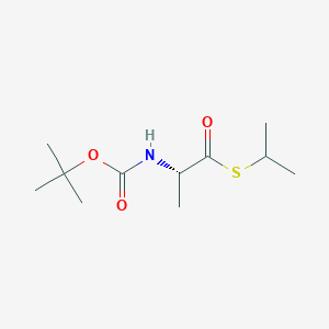 molecular formula C11H21NO3S B2842596 (S)-S-Isopropyl 2-((tert-butoxycarbonyl)amino)propanethioate CAS No. 1850380-77-6