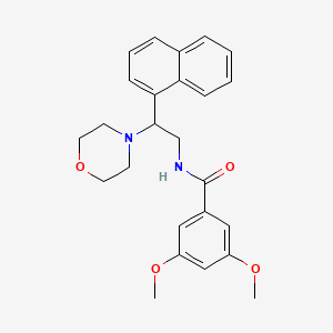 molecular formula C25H28N2O4 B2842599 3,5-dimethoxy-N-(2-morpholino-2-(naphthalen-1-yl)ethyl)benzamide CAS No. 941870-43-5