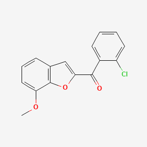 molecular formula C16H11ClO3 B2842615 2-(2-chlorobenzoyl)-7-methoxy-1-benzofuran CAS No. 477847-08-8