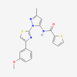B2842635 N-(1-(4-(3-methoxyphenyl)thiazol-2-yl)-3-methyl-1H-pyrazol-5-yl)thiophene-2-carboxamide CAS No. 1019095-39-6