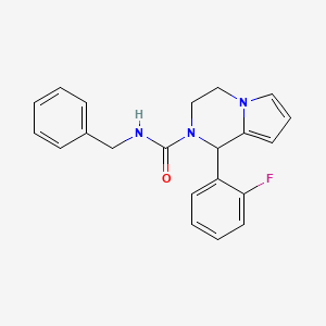 molecular formula C21H20FN3O B2842702 N-benzyl-1-(2-fluorophenyl)-1H,2H,3H,4H-pyrrolo[1,2-a]pyrazine-2-carboxamide CAS No. 899959-79-6