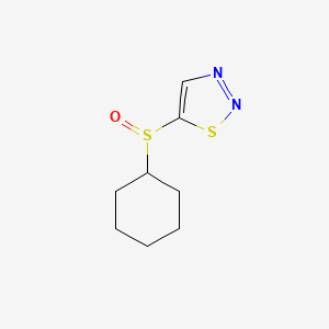 molecular formula C8H12N2OS2 B2842711 5-(cyclohexanesulfinyl)-1,2,3-thiadiazole CAS No. 338759-82-3
