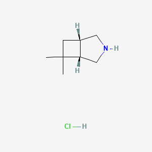 molecular formula C8H16ClN B2842735 rac-(1R,5R)-6,6-dimethyl-3-azabicyclo[3.2.0]heptanehydrochloride,cis CAS No. 2375247-90-6