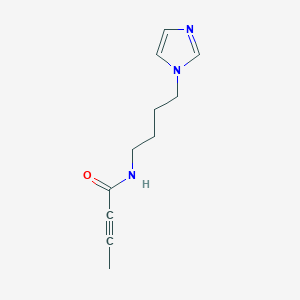 molecular formula C11H15N3O B2842772 N-[4-(1H-imidazol-1-yl)butyl]but-2-ynamide CAS No. 2411221-05-9