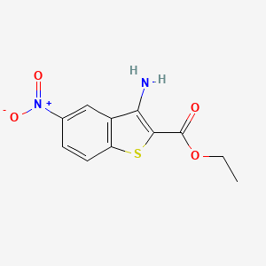 molecular formula C11H10N2O4S B2842823 Ethyl 3-amino-5-nitrobenzo[b]thiophene-2-carboxylate CAS No. 27697-60-5
