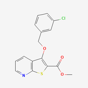 Methyl 3-[(3-chlorophenyl)methoxy]thieno[2,3-b]pyridine-2-carboxylate