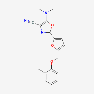 5-(Dimethylamino)-2-(5-((o-tolyloxy)methyl)furan-2-yl)oxazole-4-carbonitrile