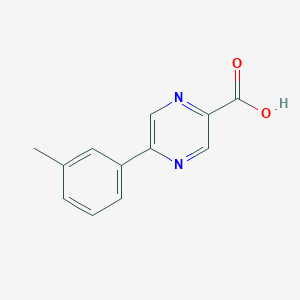 molecular formula C12H10N2O2 B2842844 5-(m-Tolyl)pyrazine-2-carboxylic acid CAS No. 2025345-14-4