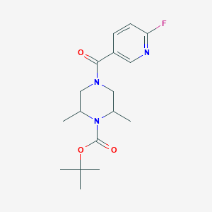 Tert-butyl 4-(6-fluoropyridine-3-carbonyl)-2,6-dimethylpiperazine-1-carboxylate
