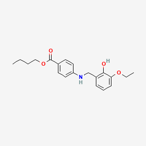 molecular formula C20H25NO4 B2842851 Butyl 4-[(3-ethoxy-2-hydroxybenzyl)amino]benzoate CAS No. 1232806-08-4