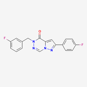 molecular formula C18H12F2N4O B2842857 5-(3-fluorobenzyl)-2-(4-fluorophenyl)pyrazolo[1,5-d][1,2,4]triazin-4(5H)-one CAS No. 1326868-31-8