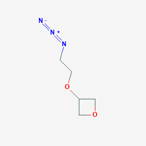 molecular formula C5H9N3O2 B2842859 3-(2-Azidoethoxy)oxetane CAS No. 2171972-60-2