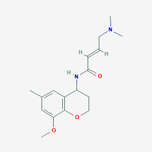 (E)-4-(Dimethylamino)-N-(8-methoxy-6-methyl-3,4-dihydro-2H-chromen-4-yl)but-2-enamide