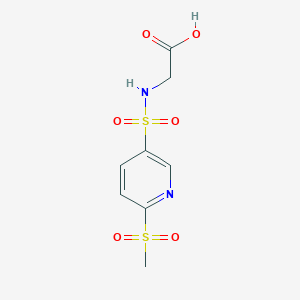 2-[(6-Methylsulfonylpyridin-3-yl)sulfonylamino]acetic acid
