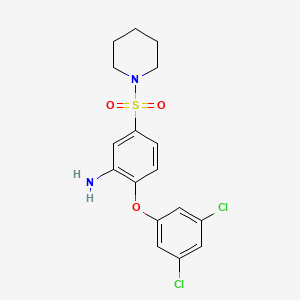 2-(3,5-Dichlorophenoxy)-5-(piperidine-1-sulfonyl)aniline