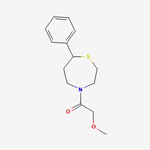 molecular formula C14H19NO2S B2842876 2-methoxy-1-(7-phenyl-1,4-thiazepan-4-yl)ethan-1-one CAS No. 1797906-60-5