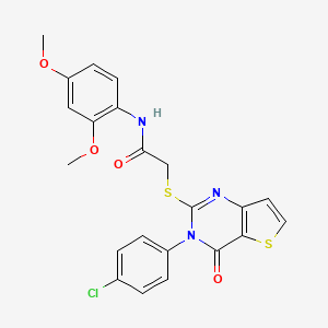 2-{[3-(4-chlorophenyl)-4-oxo-3,4-dihydrothieno[3,2-d]pyrimidin-2-yl]sulfanyl}-N-(2,4-dimethoxyphenyl)acetamide