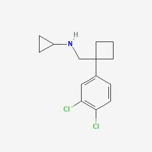 N-{[1-(3,4-dichlorophenyl)cyclobutyl]methyl}cyclopropanamine