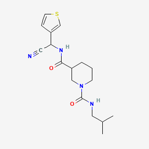 molecular formula C17H24N4O2S B2842885 N3-[cyano(thiophen-3-yl)methyl]-N1-(2-methylpropyl)piperidine-1,3-dicarboxamide CAS No. 1445320-89-7