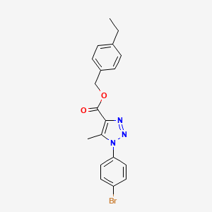 molecular formula C19H18BrN3O2 B2842886 (4-ethylphenyl)methyl 1-(4-bromophenyl)-5-methyl-1H-1,2,3-triazole-4-carboxylate CAS No. 946295-29-0