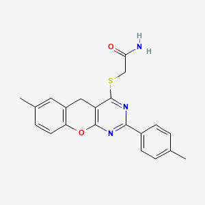 2-((7-methyl-2-(p-tolyl)-5H-chromeno[2,3-d]pyrimidin-4-yl)thio)acetamide