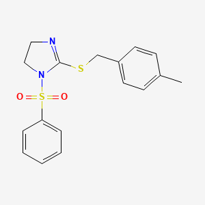 1-(Benzenesulfonyl)-2-[(4-methylphenyl)methylsulfanyl]-4,5-dihydroimidazole