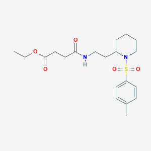 Ethyl 4-oxo-4-((2-(1-tosylpiperidin-2-yl)ethyl)amino)butanoate