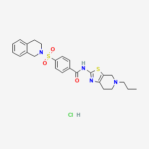 4-((3,4-dihydroisoquinolin-2(1H)-yl)sulfonyl)-N-(5-propyl-4,5,6,7-tetrahydrothiazolo[5,4-c]pyridin-2-yl)benzamide hydrochloride