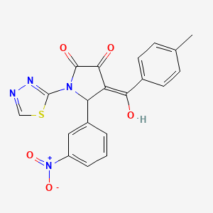 3-hydroxy-4-(4-methylbenzoyl)-5-(3-nitrophenyl)-1-(1,3,4-thiadiazol-2-yl)-1H-pyrrol-2(5H)-one